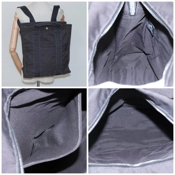 HERMES Sac A Dos MM Backpack Canvas Gray - Picture 16 of 16
